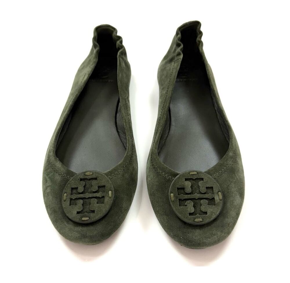 Tory Burch Minnie Travel Ballet Flats in Suede Aneto